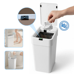 Casa si Gradina - Mobilier - Organizare si depozitare - Cosuri de gunoi - Cos de gunoi cu senzor de miscare 9 L Koken, Automat, anti-miros, silentios, Rezistent la apa IPX5, 21.8x13x31.5 cm, Alb - Infinity.ro