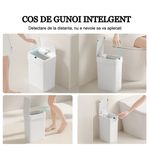 Casa si Gradina - Mobilier - Organizare si depozitare - Cosuri de gunoi - Cos de gunoi cu senzor de miscare 9 L Koken, Automat, anti-miros, silentios, Rezistent la apa IPX5, 21.8x13x31.5 cm, Alb - Infinity.ro