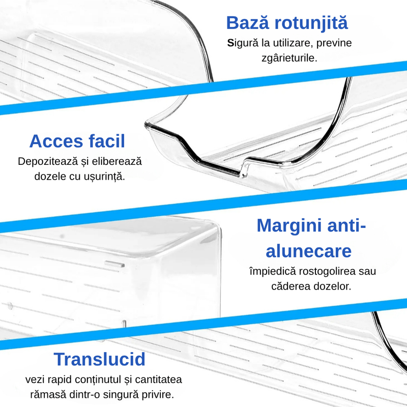 Casa si Gradina - Bucatarie si vesela - Organizare si depozitare bucatarie - Cutii alimentare - Cutie depozitare doze bauturi in frigider Koken, cutii alimentare, organizare frigider, bucatarie, Plastic - Infinity.ro