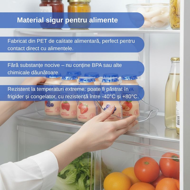 Casa si Gradina - Bucatarie si vesela - Organizare si depozitare bucatarie - Cutii alimentare - Cutie depozitare doze bauturi in frigider Koken, cutii alimentare, organizare frigider, bucatarie, Plastic - Infinity.ro