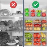 Casa si Gradina - Bucatarie si vesela - Organizare si depozitare bucatarie - Cutii alimentare - Set 4 Recipiente pentru frigider si rafturi bucatarie Koken, 25.5x10x7 cm, plastic transparent fara BPA - Infinity.ro