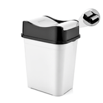 Casa si Gradina - Mobilier - Organizare si depozitare - Cosuri de gunoi - Cos de gunoi 22 L, capac rabatabil Koken, cos gunoi bucatarie, baie, birou, compact, 31.5×23×43.5 cm, Plastic, Gri-Negru - Infinity.ro