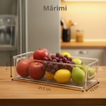 Casa si Gradina - Bucatarie si vesela - Organizare si depozitare bucatarie - Cutii alimentare - Recipient pentru frigider si rafturi bucatarie Koken, pentru fructe/legume, 25.5x10x7 cm, plastic transparent fara BPA - Infinity.ro