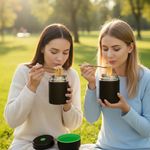 Casa si Gradina - Bucatarie si vesela - Accesorii bar - Termosuri si Cani termos - Termos pentru supa/mancare Koken, capacitate 1000ml, perete dublu, inox, 8h mentine rece/fierbinte, capac bol, Negru - Infinity.ro