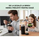 Casa si Gradina - Bucatarie si vesela - Accesorii bar - Termosuri si Cani termos - Termos pentru supa/mancare Koken, capacitate 1000ml, perete dublu, inox, 8h mentine rece/fierbinte, capac bol, Negru - Infinity.ro