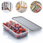 Casa si Gradina - Bucatarie si vesela - Organizare si depozitare bucatarie - Cutii alimentare - Recipient de depozitare alimente Koken, organizare frigider/congelator, capac etans, plastic fara BPA, 1.18 L, Gri - Infinity.ro