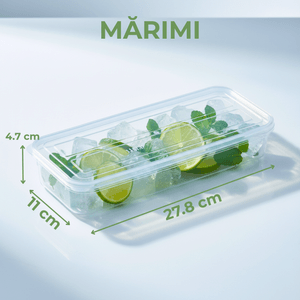 Recipient de depozitare alimente Koken, pentru frigider/congelator, capac etans, plastic fara BPA, 1.18 L, Transparent