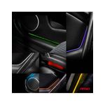 Auto si Moto - Piese auto si accesorii - Caroserie - Faruri, stopuri si proiectoare - Set 2buc Banda Led Auto flexibile cu controler multicolor RGB 2x30cm, 12V, Amio - Infinity.ro