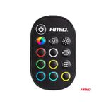 Auto si Moto - Piese auto si accesorii - Caroserie - Faruri, stopuri si proiectoare - Set 2buc Banda Led Auto flexibile cu controler multicolor RGB 2x30cm, 12V, Amio - Infinity.ro