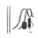 Auto si Moto - Piese auto si accesorii - Caroserie - Faruri, stopuri si proiectoare - Set 2buc Banda Led Auto flexibile cu controler multicolor RGB 2x30cm, 12V, Amio - Infinity.ro