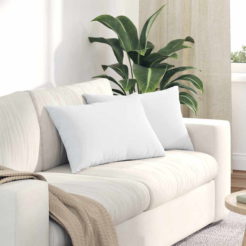 Casa si Gradina - Textile si covoare - Perne si pilote - Perne decorative - Perne pentru canapea 2 pcs Alb 40 x 60 cm tesatura - Infinity.ro