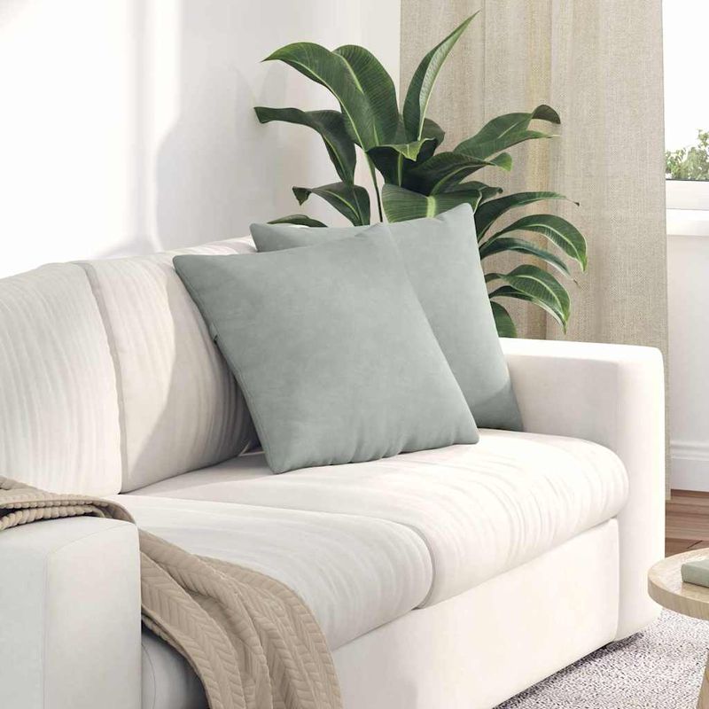 Casa si Gradina - Textile si covoare - Perne si pilote - Perne decorative - Perne pentru canapea 2 pcs Gri deschis 45 x 45 cm - Infinity.ro
