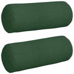 Casa si Gradina - Textile si covoare - Perne si pilote - Perne decorative - Perne Bolster 2 pcs Verde inchis Ø 15 x 40 cm - Infinity.ro