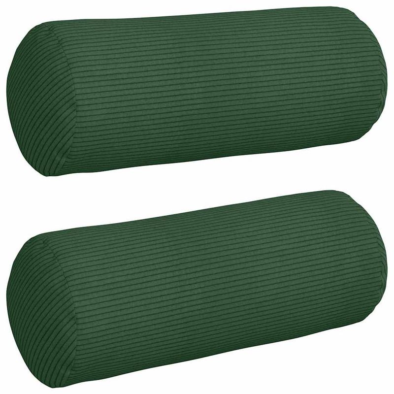 Casa si Gradina - Textile si covoare - Perne si pilote - Perne decorative - Perne Bolster 2 pcs Verde inchis Ø 15 x 40 cm - Infinity.ro