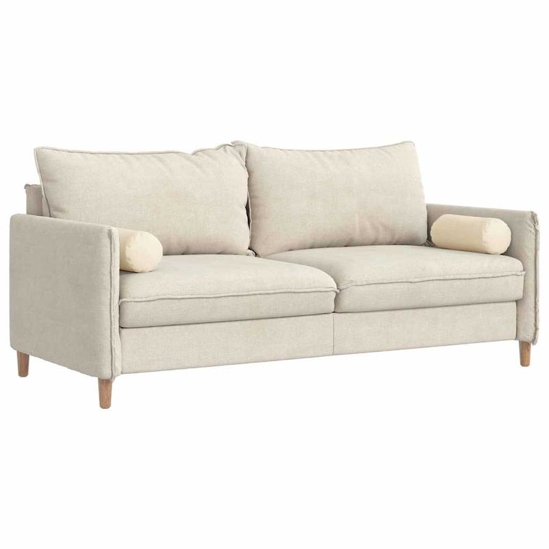 Casa si Gradina - Textile si covoare - Perne si pilote - Perne decorative - Perne Bolster 2 pcs Crem Ø 15 x 40 cm Tesatura din corduroy - Infinity.ro