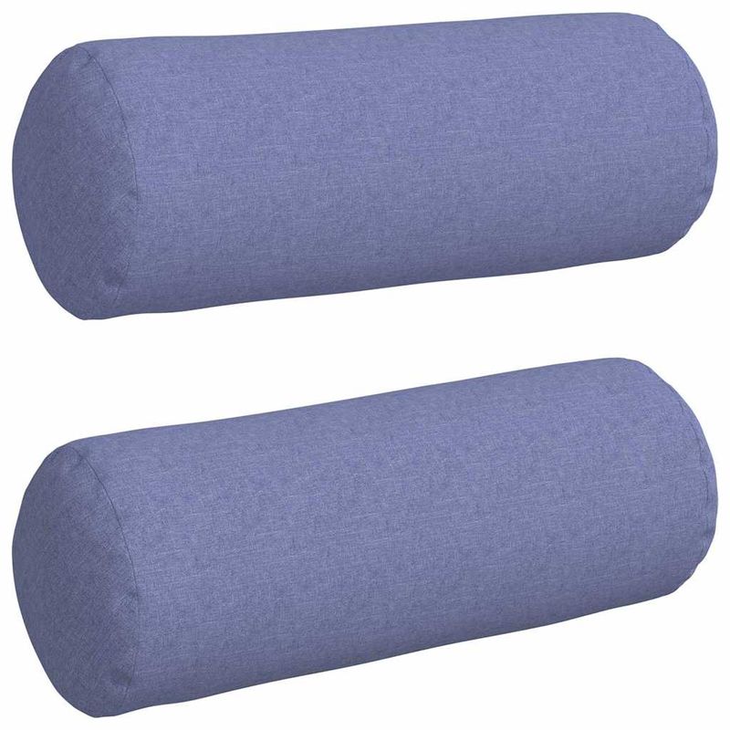 Casa si Gradina - Textile si covoare - Perne si pilote - Perne decorative - Perne Bolster 2 pcs Albastru Jeans Ø 25 x 70 cm tesatura - Infinity.ro