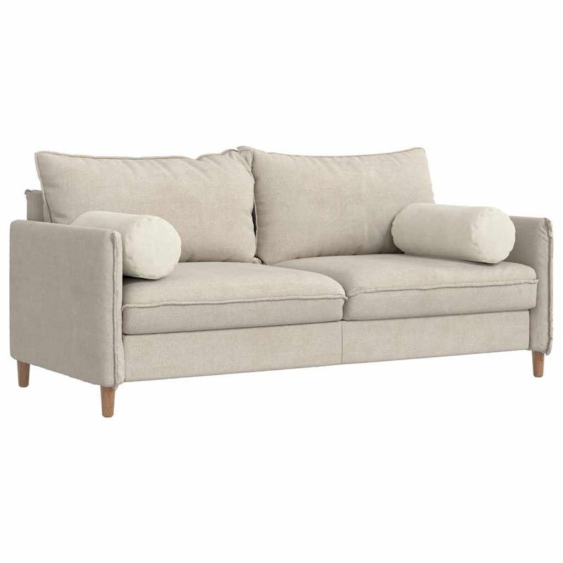 Casa si Gradina - Textile si covoare - Perne si pilote - Perne decorative - Perne Bolster 2 pcs Crem Ø 25 x 70 cm Tesatura din corduroy - Infinity.ro