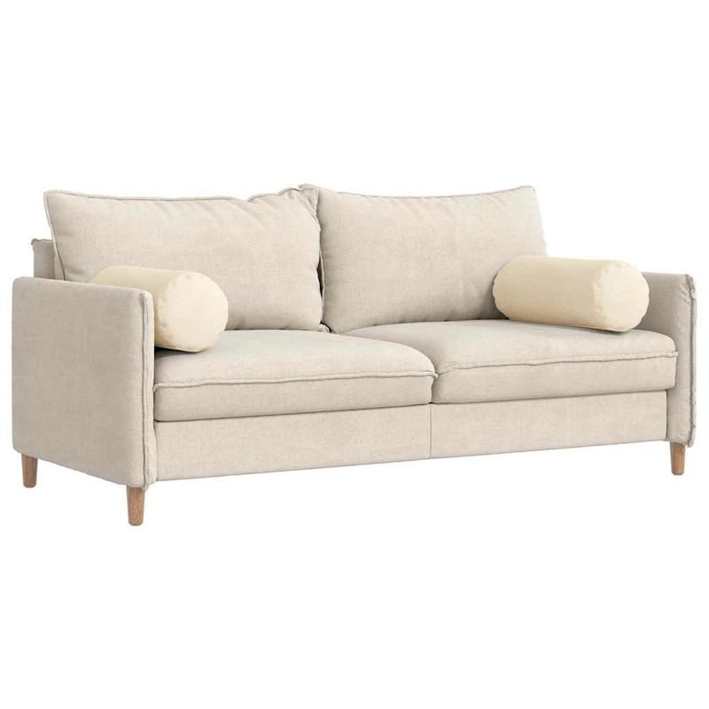 Casa si Gradina - Textile si covoare - Perne si pilote - Perne decorative - Perne Bolster 2 pcs Crem Ø 25 x 70 cm Tesatura din corduroy - Infinity.ro