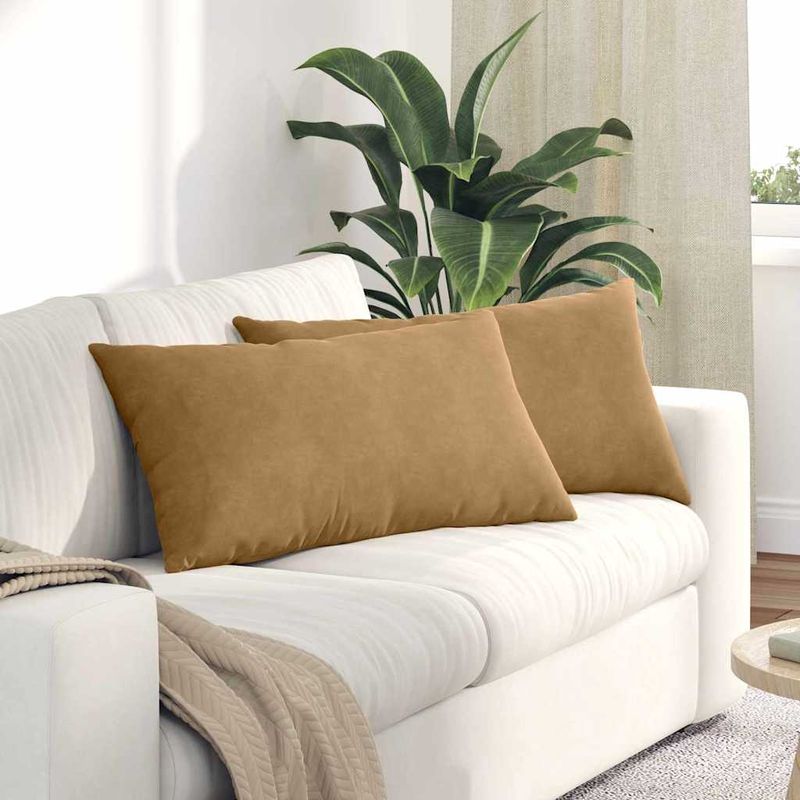 Casa si Gradina - Textile si covoare - Perne si pilote - Perne decorative - Perne pentru canapea 2 pcs Maro 80 x 40 cm - Infinity.ro