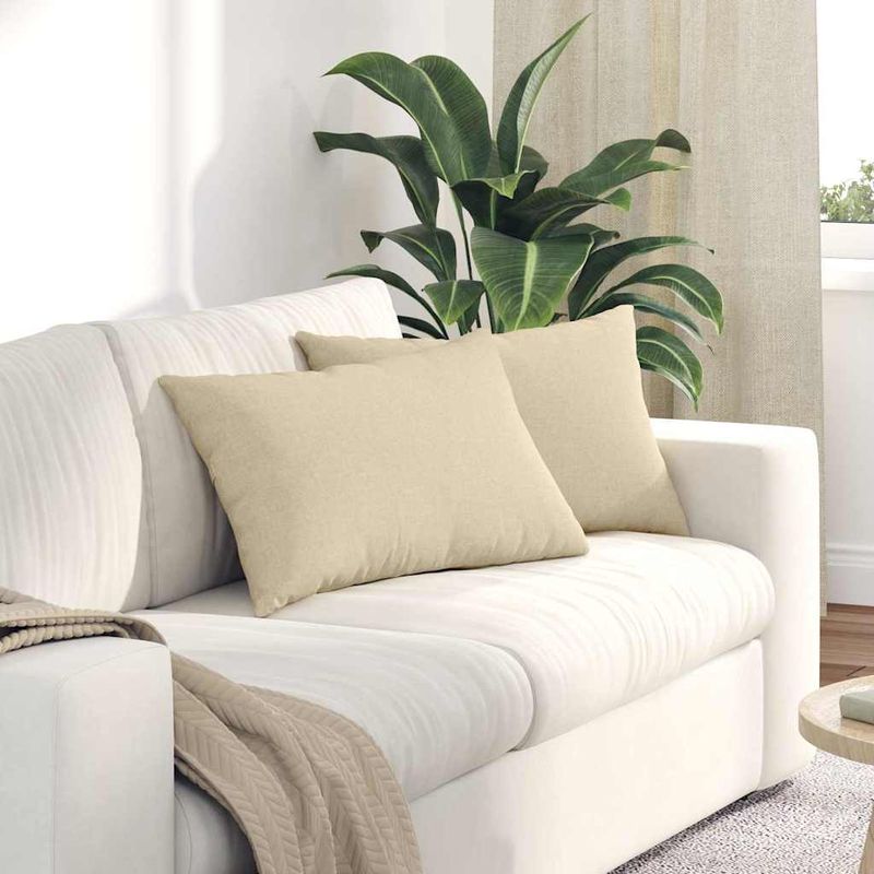 Casa si Gradina - Textile si covoare - Perne si pilote - Perne decorative - Perne pentru canapea 2 pcs Crem 40 x 60 cm tesatura - Infinity.ro
