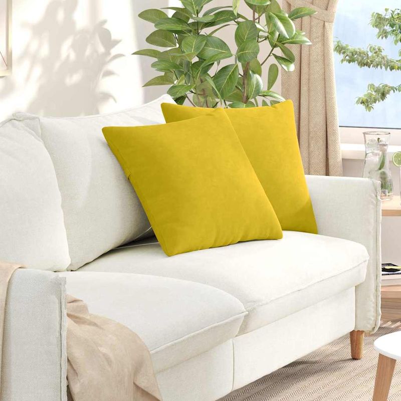 Casa si Gradina - Textile si covoare - Perne si pilote - Perne decorative - Perne pentru canapea 2 pcs Galben 50 x 50 cm - Infinity.ro