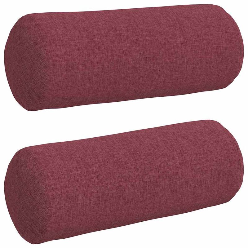 Casa si Gradina - Textile si covoare - Perne si pilote - Perne decorative - Perne Bolster 2 pcs Rosu Vin Ø 15 x 40 cm tesatura - Infinity.ro