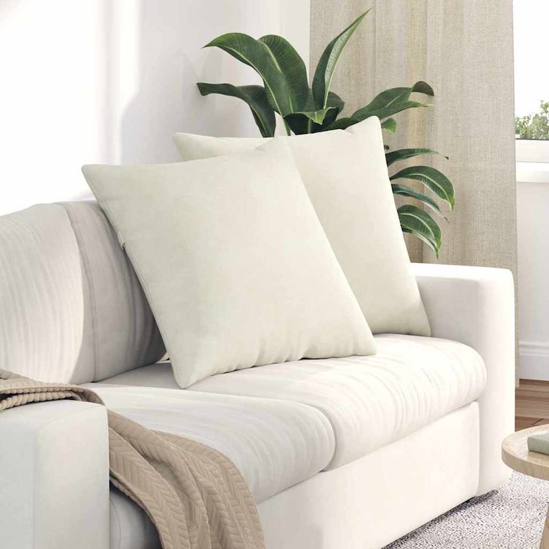 Casa si Gradina - Textile si covoare - Perne si pilote - Perne decorative - Perne pentru canapea 2 pcs Crem 80 x 80 cm - Infinity.ro