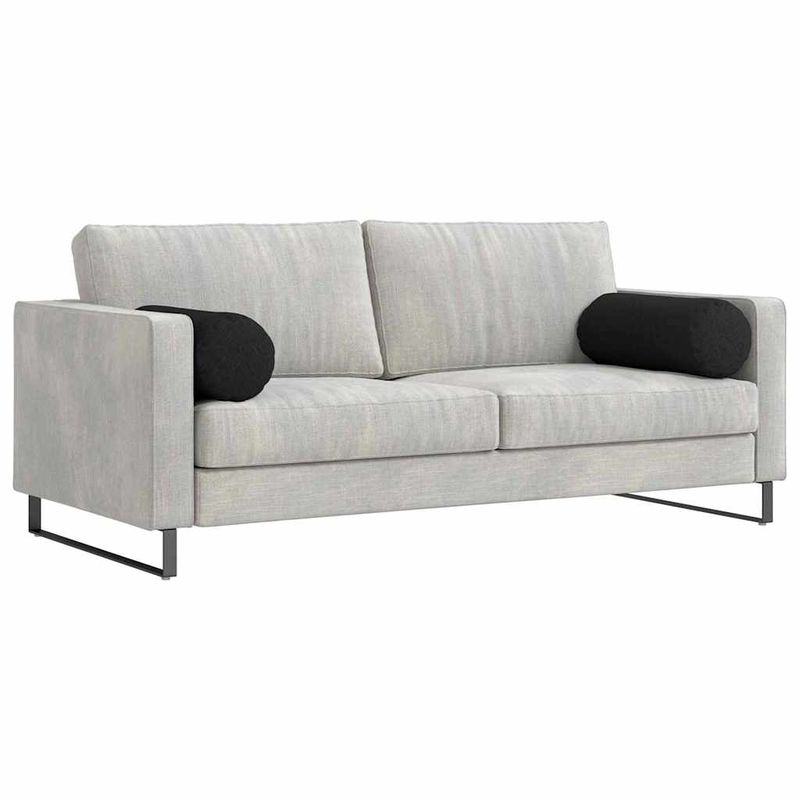 Casa si Gradina - Textile si covoare - Perne si pilote - Perne decorative - Perne Bolster 2 pcs Negru Ø 25 x 70 cm tesatura - Infinity.ro