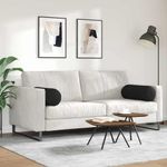 Casa si Gradina - Textile si covoare - Perne si pilote - Perne decorative - Perne Bolster 2 pcs Negru Ø 25 x 70 cm tesatura - Infinity.ro