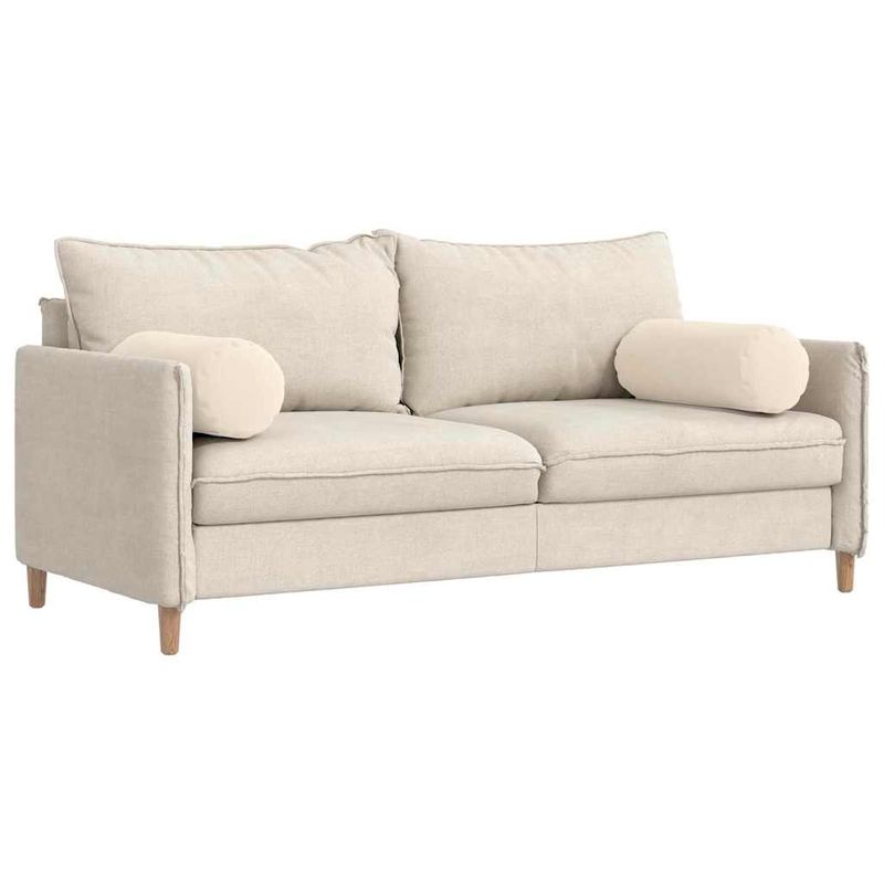 Casa si Gradina - Textile si covoare - Perne si pilote - Perne decorative - Perne Bolster 2 pcs Bej Ø 25 x 70 cm Tesatura din microfibra - Infinity.ro