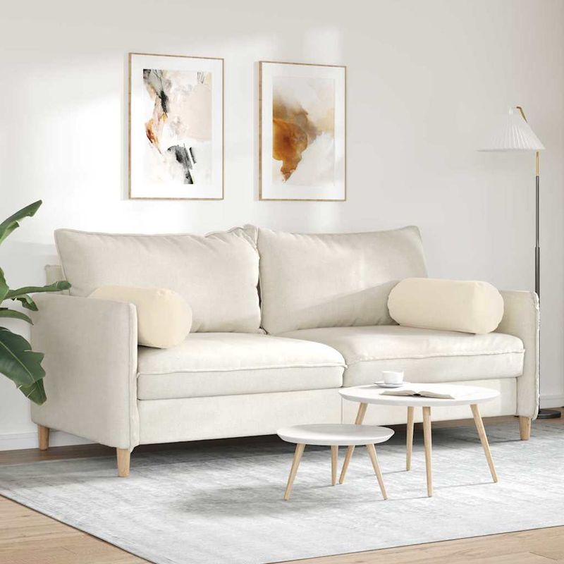 Casa si Gradina - Textile si covoare - Perne si pilote - Perne decorative - Perne Bolster 2 pcs Bej Ø 25 x 70 cm Tesatura din microfibra - Infinity.ro