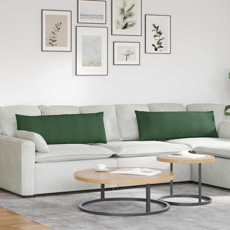 Casa si Gradina - Textile si covoare - Perne si pilote - Perne decorative - Perne pentru canapea 2 pcs Verde inchis 120 x 40 cm - Infinity.ro