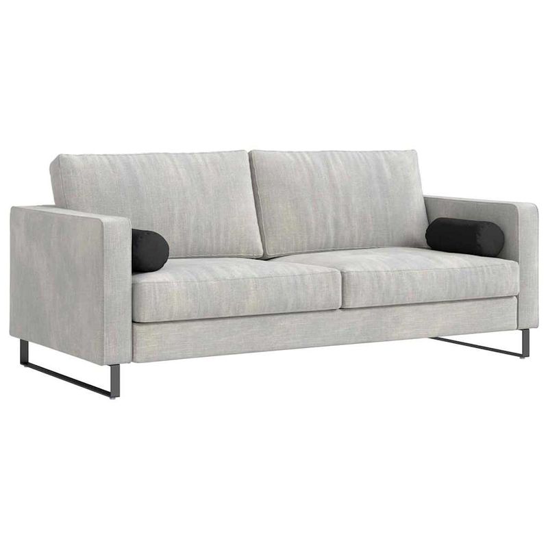 Casa si Gradina - Textile si covoare - Perne si pilote - Perne decorative - Perne Bolster 2 pcs Negru Ø 15 x 40 cm Tesatura din microfibra - Infinity.ro