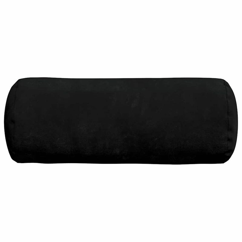 Casa si Gradina - Textile si covoare - Perne si pilote - Perne decorative - Perne Bolster 2 pcs Negru Ø 15 x 40 cm Tesatura din microfibra - Infinity.ro