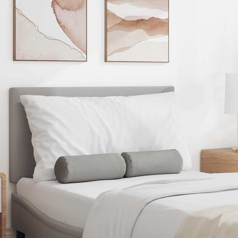 Casa si Gradina - Textile si covoare - Perne si pilote - Perne decorative - Perne Bolster 2 pcs Gri nori Ø 15 x 40 cm tesatura - Infinity.ro