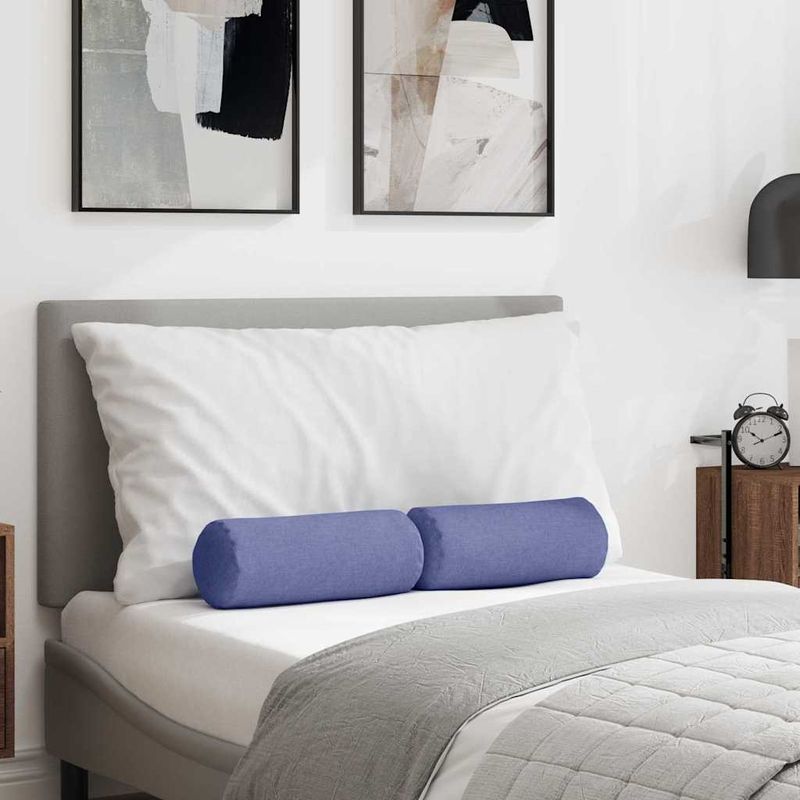 Casa si Gradina - Textile si covoare - Perne si pilote - Perne decorative - Perne Bolster 2 pcs Albastru Jeans Ø 15 x 40 cm tesatura - Infinity.ro