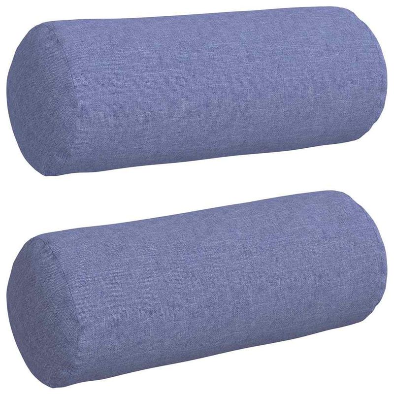 Casa si Gradina - Textile si covoare - Perne si pilote - Perne decorative - Perne Bolster 2 pcs Albastru Jeans Ø 15 x 40 cm tesatura - Infinity.ro