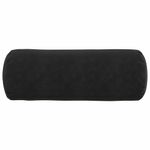Casa si Gradina - Textile si covoare - Perne si pilote - Perne decorative - Perne Bolster 2 pcs Negru Ø 25 x 70 cm Tesatura din corduroy - Infinity.ro