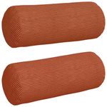 Casa si Gradina - Textile si covoare - Perne si pilote - Perne decorative - Perne Bolster 2 pcs Rosu portocalie Ø 15 x 40 cm - Infinity.ro