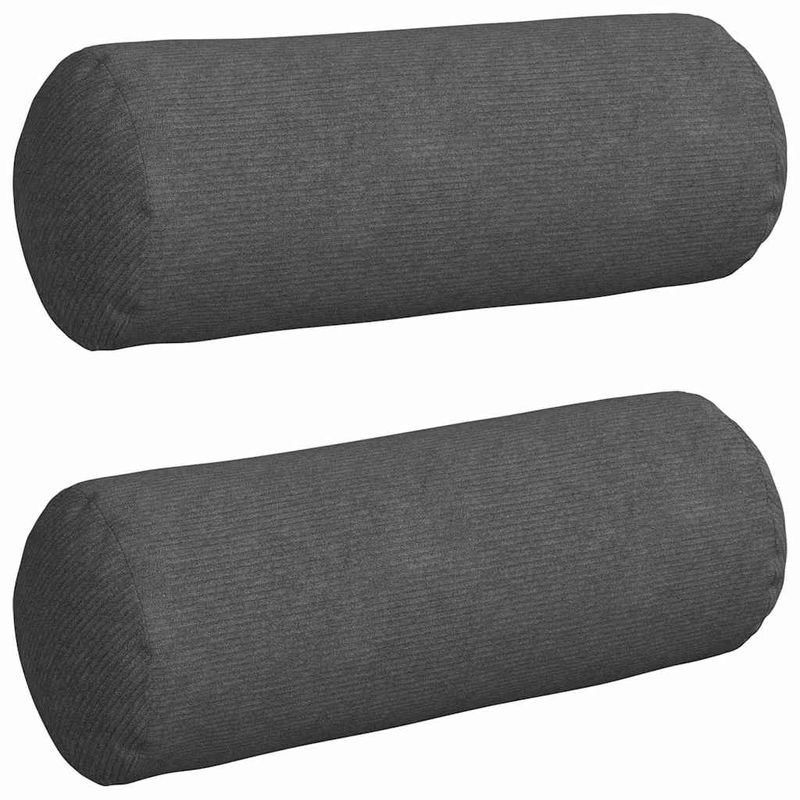 Casa si Gradina - Textile si covoare - Perne si pilote - Perne decorative - Perne Bolster 2 pcs Gri inchis Ø 25 x 70 cm - Infinity.ro