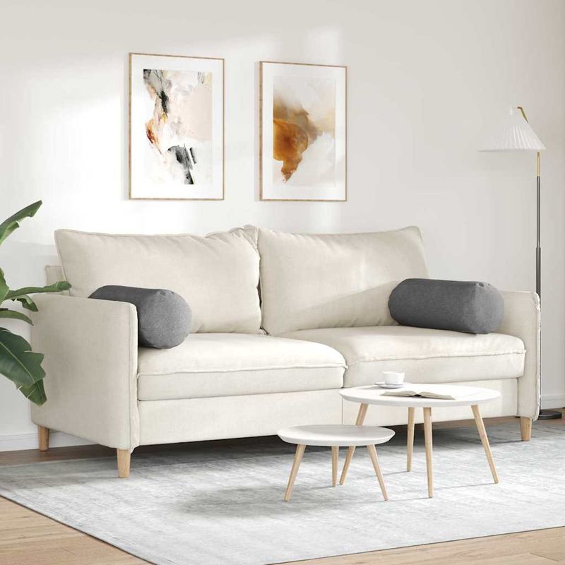 Casa si Gradina - Textile si covoare - Perne si pilote - Perne decorative - Perne Bolster 2 pcs Gri inchis Ø 25 x 70 cm - Infinity.ro