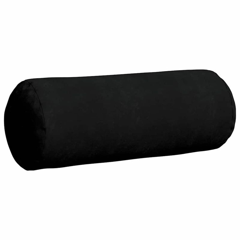 Casa si Gradina - Textile si covoare - Perne si pilote - Perne decorative - Perne Bolster 2 pcs Negru Ø 25 x 70 cm Tesatura din microfibra - Infinity.ro