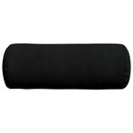 Casa si Gradina - Textile si covoare - Perne si pilote - Perne decorative - Perne Bolster 2 pcs Negru Ø 25 x 70 cm Tesatura din microfibra - Infinity.ro