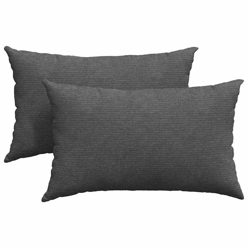 Casa si Gradina - Textile si covoare - Perne si pilote - Perne decorative - Perne pentru canapea 2 pcs Gri inchis 50 x 30 cm - Infinity.ro