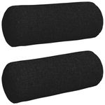 Casa si Gradina - Textile si covoare - Perne si pilote - Perne decorative - Perne Bolster 2 pcs Negru Ø 15 x 40 cm tesatura - Infinity.ro