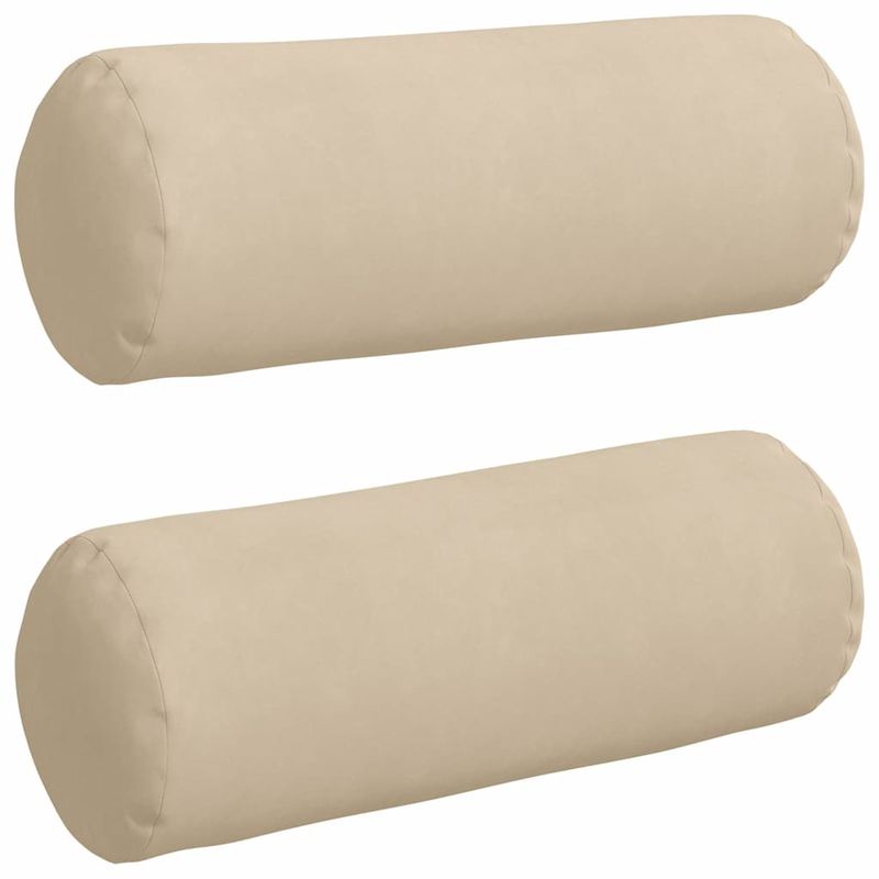 Casa si Gradina - Textile si covoare - Perne si pilote - Perne decorative - Perne Bolster 2 pcs Crem Ø 25 x 70 cm Tesatura din microfibra - Infinity.ro