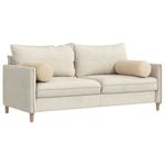 Casa si Gradina - Textile si covoare - Perne si pilote - Perne decorative - Perne Bolster 2 pcs Crem Ø 25 x 70 cm Tesatura din microfibra - Infinity.ro