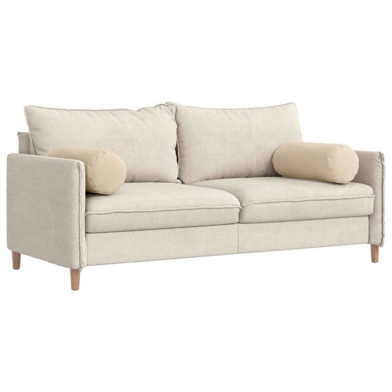 Casa si Gradina - Textile si covoare - Perne si pilote - Perne decorative - Perne Bolster 2 pcs Crem Ø 25 x 70 cm Tesatura din microfibra - Infinity.ro