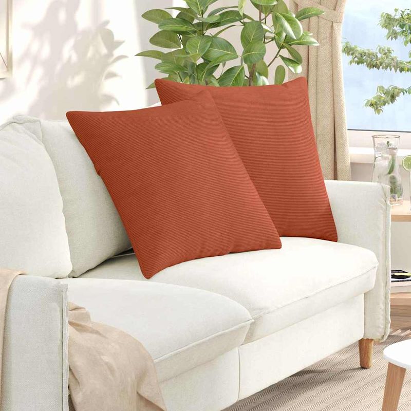 Casa si Gradina - Textile si covoare - Perne si pilote - Perne decorative - Perne pentru canapea 2 pcs Rosu portocalie 80 x 80 cm - Infinity.ro