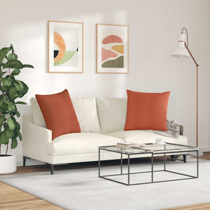 Casa si Gradina - Textile si covoare - Perne si pilote - Perne decorative - Perne pentru canapea 2 pcs Rosu portocalie 80 x 80 cm - Infinity.ro